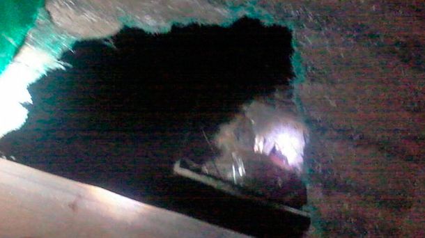 El ladrón se habría roto la mandíbula