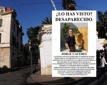 Jorge Cáceres fue encontrado en el hospital Piñero