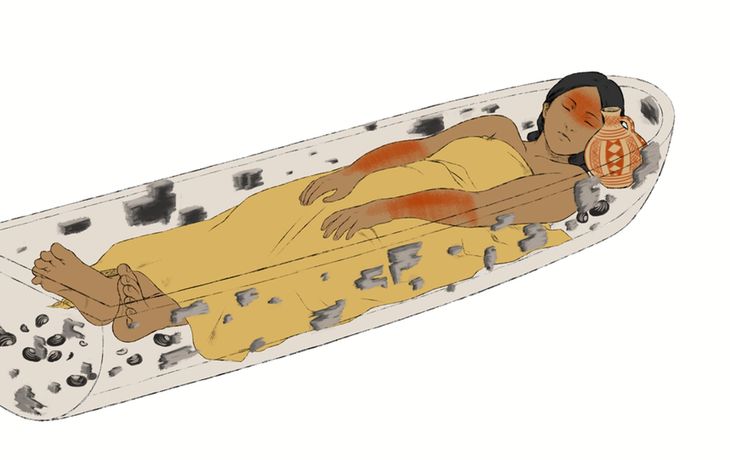 Encontraron mujer enterrada en una canoa hace 900 años