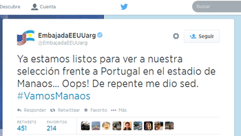 como un argentino mas: asi vivio la embajada de ee.uu. en el pais el partido con portugal como un argentino mas: asi vivio la embajada de ee.uu. en el pais el partido con portugal