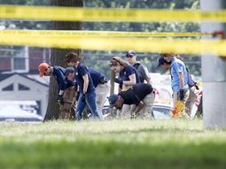 Así fue el momento en el que balearon a un congresista en el tiroteo Así fue el momento en el que balearon a un congresista en el tiroteo