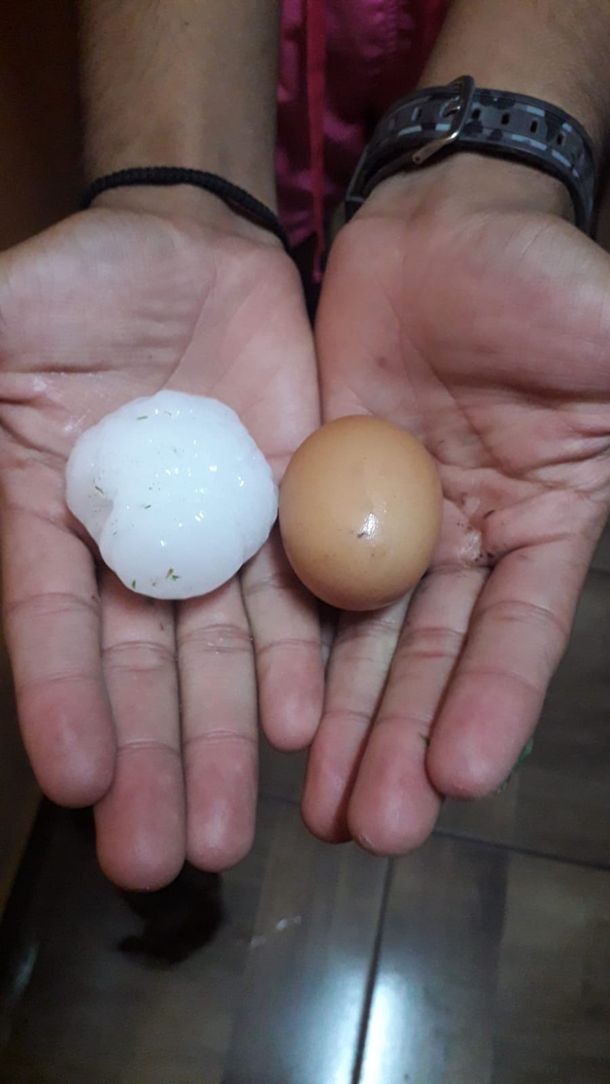 Mendoza: impresionante caída de granizo causó destrozos