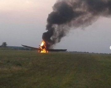 Se prendió fuego un avión hidrante que combatía incendios en Corrientes
