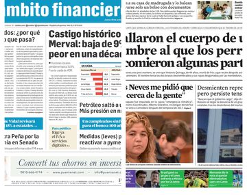 Tapas de diarios del jueves 28 de junio de 2018