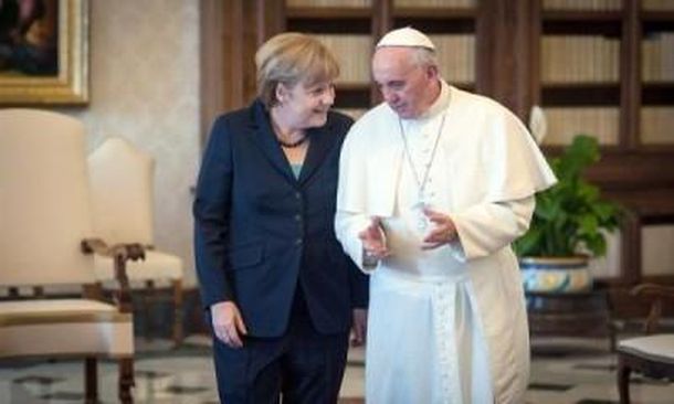 El Papa recibió en una audiencia privada a Merkel