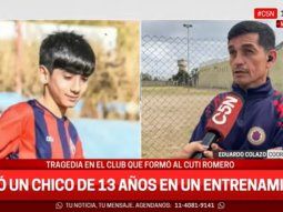 Habló el coordinador del club en el que falleció un chico de 13 años