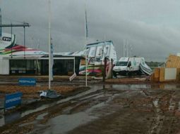 Así quedó parte de Expoagro tras el violento temporal Así quedó parte de Expoagro tras el violento temporal