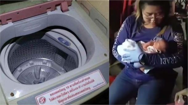 Abandonaron a un bebé adentro de un lavarropas