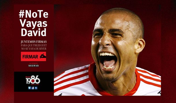 Los hinchas de River lanzaron una campaña para evitar la ida de Trezeguet