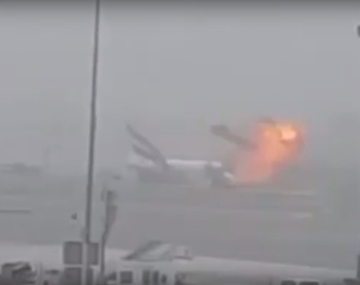 Así explotó el avión de Dubai