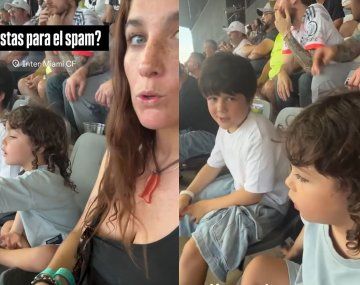 Juana Repetto llevó a sus hijos a ver a Messi y De Paul en Inter Miami