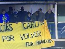 maradona le regalo una bandera a tevez y hablo sobre messi y riquelme maradona le regalo una bandera a tevez y hablo sobre messi y riquelme