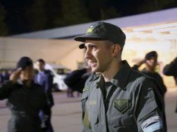 Nahuel Gallo participó del izamiento de la Bandera en el Edificio Centinela