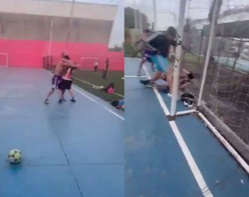 Brutal pelea en un Fútbol 5 en Merlo: Si te metés