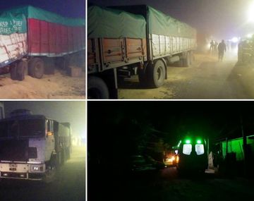 Asi quedaron los camiones tras el choque