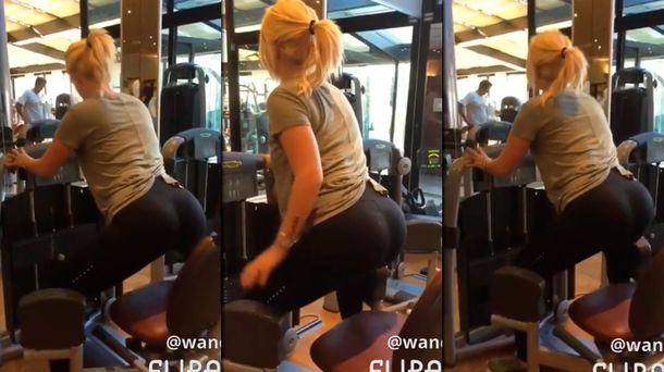 Wanda Nara entrena su cola