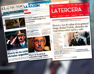 Las tapas de los diarios del mundo reflejan la muerte de Videla