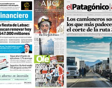 Mirá las tapas de los diarios