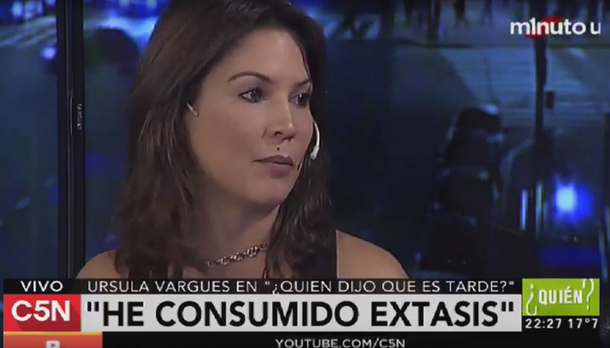 Úrsula Vargues en C5N: Fui a fiestas electrónicas y consumí éxtasis