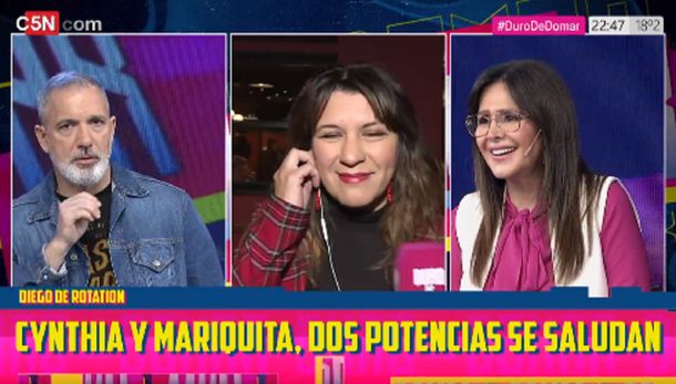 Picante cruce en vivo en Duro de Domar entre Cynthia García y Mariquita Delvecchio