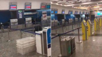 asi quedo el check-in de aerolineas argentinas en aeroparque cuando arranco el paro asi quedo el check-in de aerolineas argentinas en aeroparque cuando arranco el paro