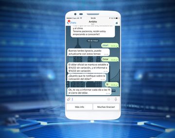 Informate con el bot de Telegram de ámbito.com