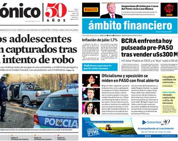 Tapas de diarios del viernes 11 de agosto de 2017