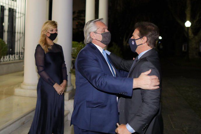 Alberto Fernández recibió a su par de Uruguay, Luis Lacalle Pou