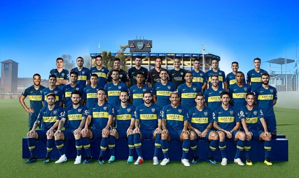 La foto oficial del plantel de Boca 2018-2019. Algunos no están inscriptos en la Libertadores.