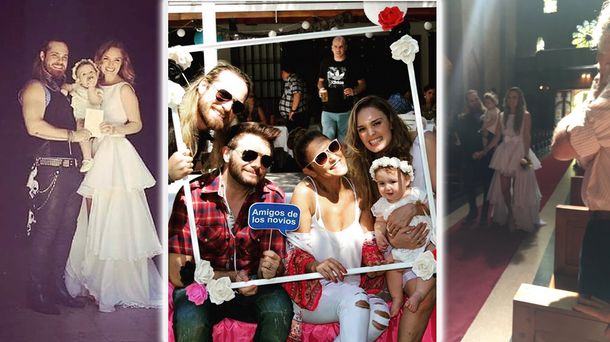 Doble ceremonia: Flor Otero y Germán Tripel se casaron y bautizaron a su hija