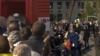 Francisco, en una parada técnica durante su visita Francisco, en una parada técnica durante su visita