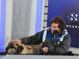Sorpresa: Milei se mostró con uno de sus perros por primera vez