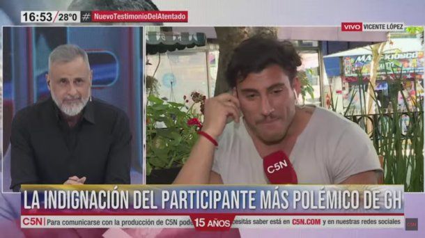 Tomás Holder con Jorge Rial: Volvería a la casa de Gran Hermano siendo yo mismo