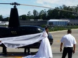 Una novia se mató al caer el helicóptero en el que iba a su boda - Crédito: O Globo Una novia se mató al caer el helicóptero en el que iba a su boda - Crédito: O Globo