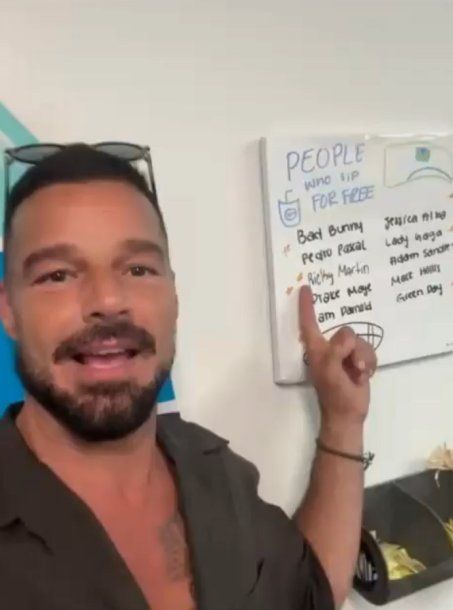 Ricky Martin reclamó un beneficio de una cafetería en Miami y se hizo viral