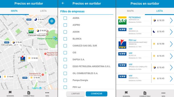 Precios en surtidor permite comparar precios de naftas