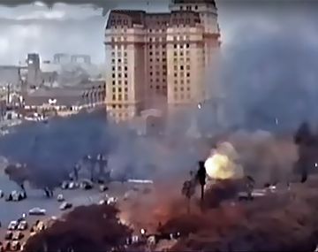 Video en colores: así fue el sangriento bombardeo de 1955 sobre Plaza de Mayo