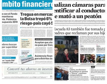 Tapas de diarios del viernes 11 de mayo de 2018