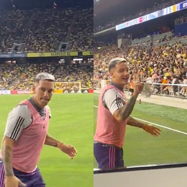 El picante cruce de Enzo Copetti con un hincha de Boca en Estados Unidos