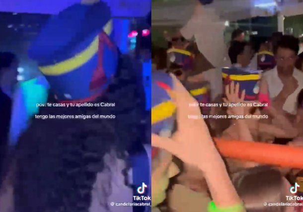 Viral: su apellido es Cabral y sus amigas decidieron sorprenderla con la Marcha de San Lorenzo en su boda