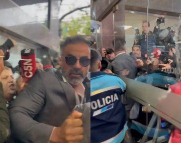 Video: así agredieron a Luque cuando llegó a los tribunales de San Isidro
