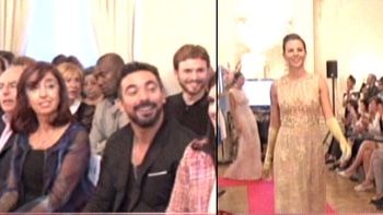 pocho lavezzi, deslumbrado por su novia en un desfile pocho lavezzi, deslumbrado por su novia en un desfile