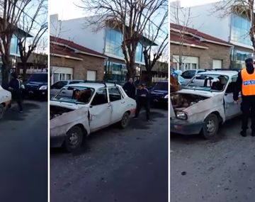 No tenía los papeles del auto y lo destrozó