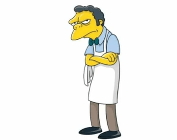 Así se vería Moe de Los Simpson, según la inteligencia artificial.
