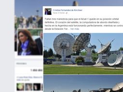 en facebook, cristina kirchner dio detalles del funcionamiento del arsat-1 en facebook, cristina kirchner dio detalles del funcionamiento del arsat-1