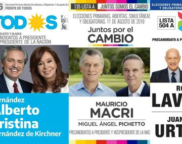 Se dieron a conocer las boletas de las fórmulas que competirán en las PASO