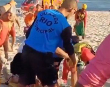 Hinchas de Racing heridos en Río de Janeiro.