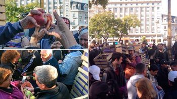 tiempo record: en una hora y media se terminaron los 10 mil kilos de frutas tiempo record: en una hora y media se terminaron los 10 mil kilos de frutas