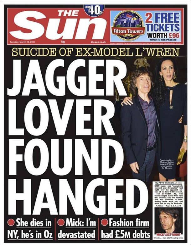 Así se enteró Mick Jagger de la trágica muerte de su novia