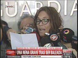 parte medico de la nena baleada: tiene riesgo de vida parte medico de la nena baleada: tiene riesgo de vida